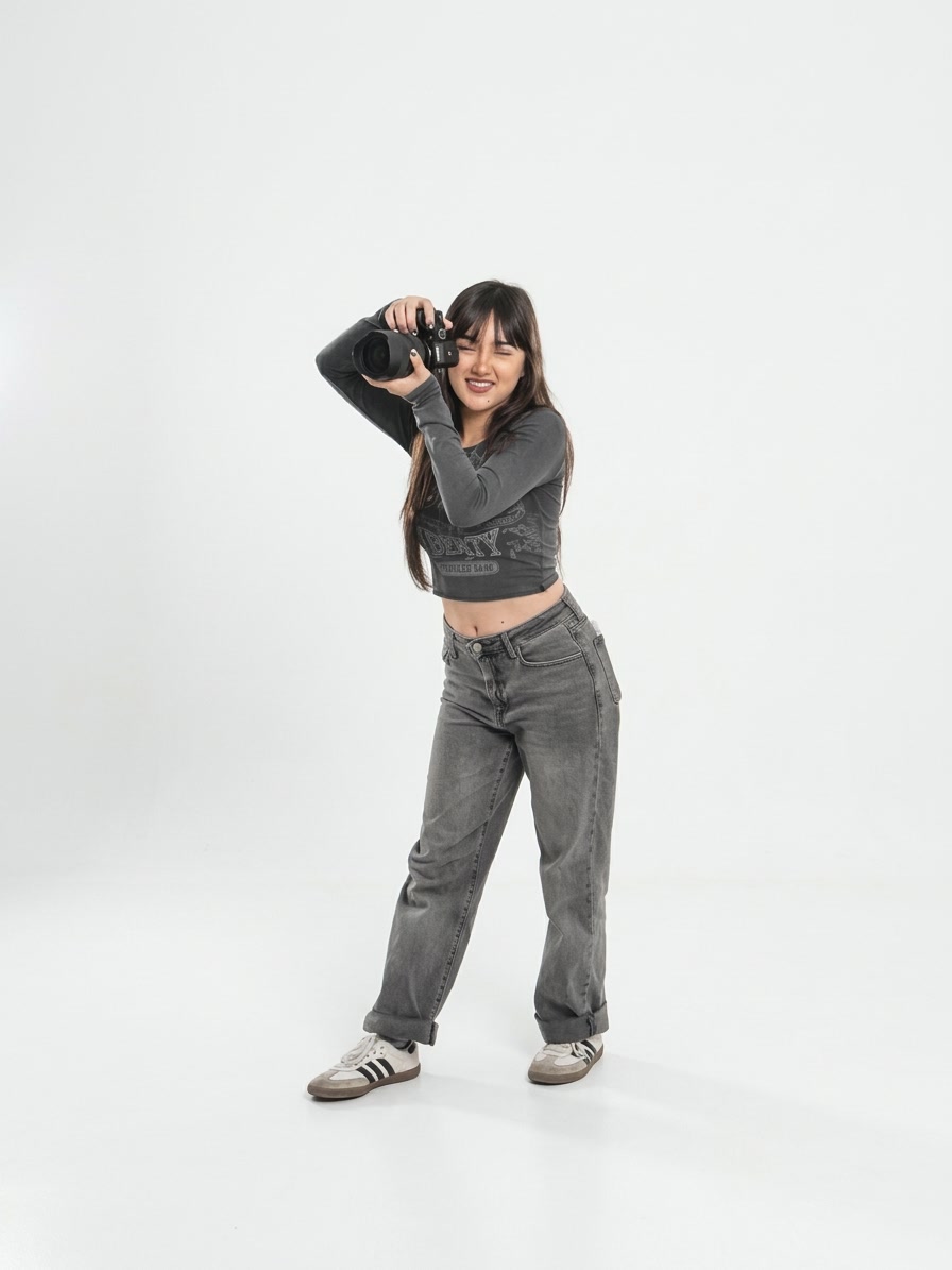 Maria Paula con su cámara